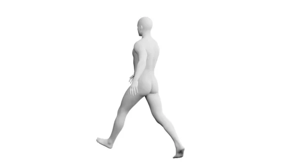 Prachtige Atletische Jongeman Poseren Geïsoleerd Witte Achtergrond Illustratie Weergave Kunstmatige — Stockfoto