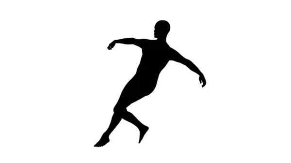 Силуэт Красивого Молодого Спортсмена Брейк Данс Изолированный Прозрачном Фоне Иллюстрация — стоковое фото