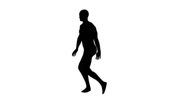 Силуэт Красивого Молодого Спортсмена Танцующего Изолированного Прозрачном Фоне Иллюстрация Рендеринг — стоковое фото