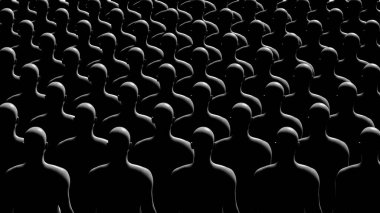 Üniformalı Sıralarda Özdeş Rakamlar Grubu. Uyumluluk, kavramsal illüstrasyon