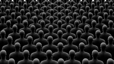 Üniformalı Sıralarda Özdeş Rakamlar Grubu. Uyumluluk, kavramsal illüstrasyon