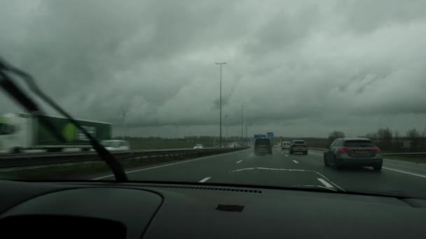 Rotterdam Paesi Bassi Marzo 2023 Vista Auto Che Guida Autostrada — Video Stock