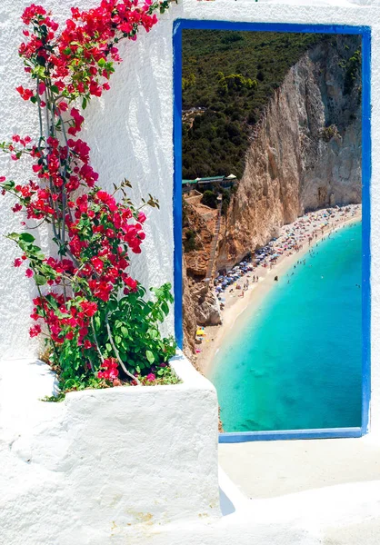 Traditional Architecture Oia Village Santorini Island Greece Stock Picture