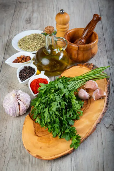 Chimichurri Argentine Sauce Ingredients Prepare Stock Image