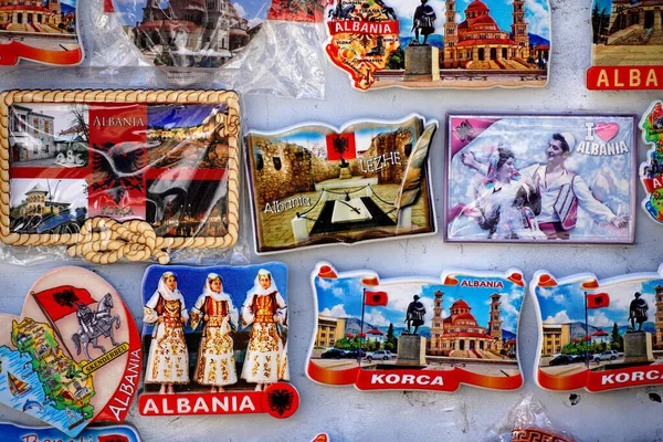 Сувениры Продажи Городе Корче Албании — стоковое фото