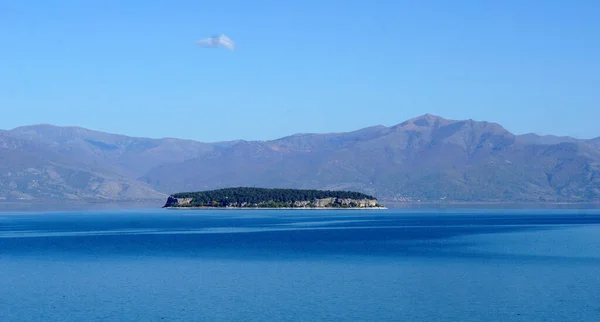 Immagine Lago Prespa Isola Golem Grad — Foto Stock