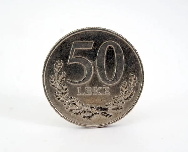 Албанська Монета Закрита Економіка Концепція — стокове фото