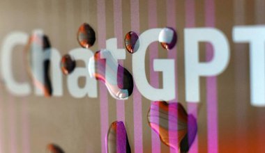 RESEN, MACEDONIA. FEBRUARY 23, 2023- waterdrops on a logo of ChatGPT on a smartphone display .