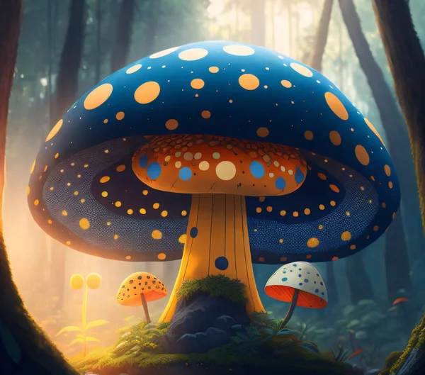 Forest Fantasy Magic Mushroom Grass — Stock Photo, Image