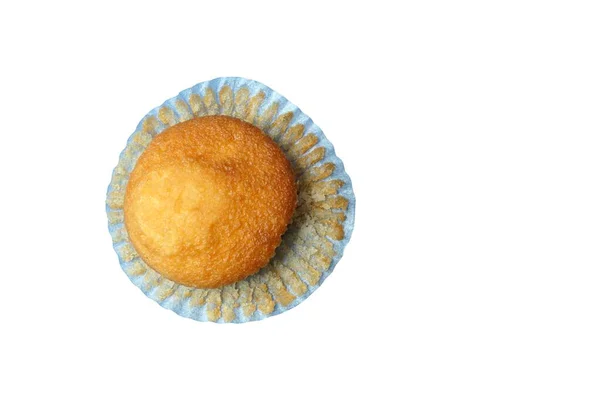 Sabroso Muffin Primer Plano Tablero Madera Enfoque Selectivo — Foto de Stock