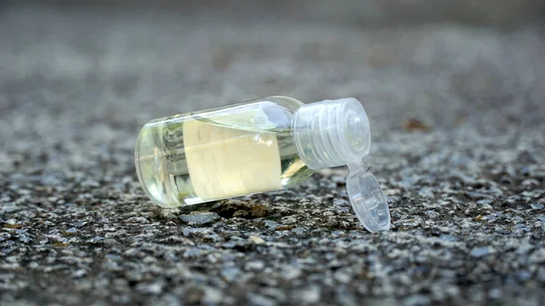 Напівпрозора Пляшка Пластикової Медицини Крупним Планом — стокове фото