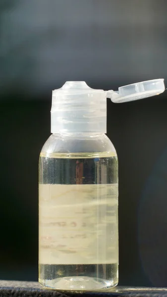 Przezroczysta Plastikowa Butelka Lekiem — Zdjęcie stockowe
