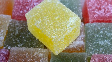 Jöle küpleri yakın çekim, diyet konsepti .