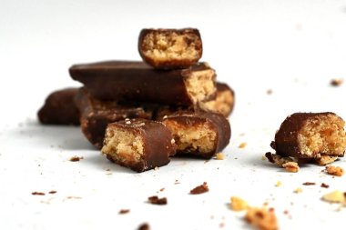 Çikolata beyaz, tatlı yemek konsepti, sağlıksız yemek..