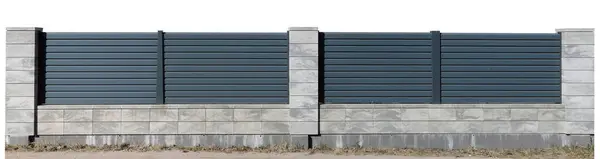 Nieuw Massief Hek Gemaakt Voor Beton Staal Geïsoleerd Wit — Stockfoto