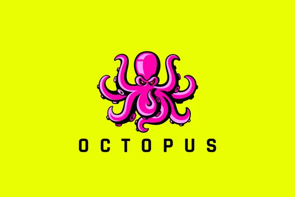 Octopus Logo Absztrakt Design Vector Sablon — Stock Vector