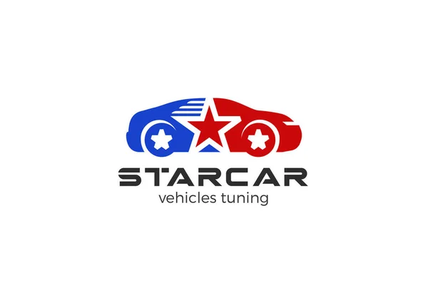 Car Auto Logo Star Abstract Vector Design — Stock Vector