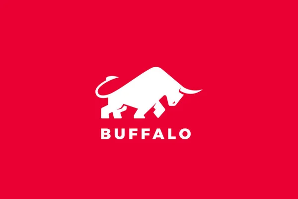 Bull Taurus Logo Abstrakt Design Siluett — Stock vektor