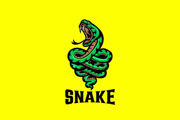 Snake Logo Viper Absztrakt Dizájn Agresszív Sport Dizájn Stílus — Stock Vector