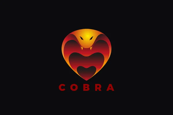 Cobra Logo Cabeza Serpiente Diseño Abstracto Plantilla Vectorial — Vector de stock