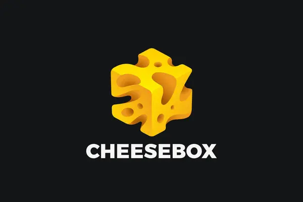 Ser Logo Box Kostka Kształt Wzór Wektor Projektu — Wektor stockowy