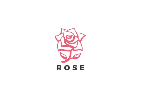 Rose Flower Logo Abstrakte Designvektorvorlage Luxus Mode Kosmetik Spa Logotyp — Stockvektor