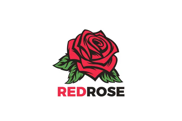 Rose Flower Logo Modelo Vetorial Design Abstrato Cosméticos Moda Luxo —  Vetores de Stock