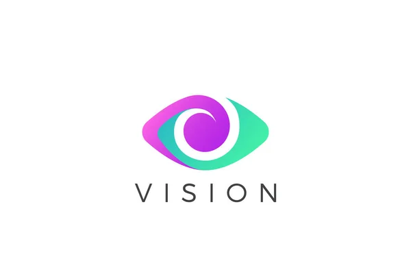 Eye Logo Vision Absztrakt Design Vektor Sablon Szemészeti Klinika Optikai — Stock Vector