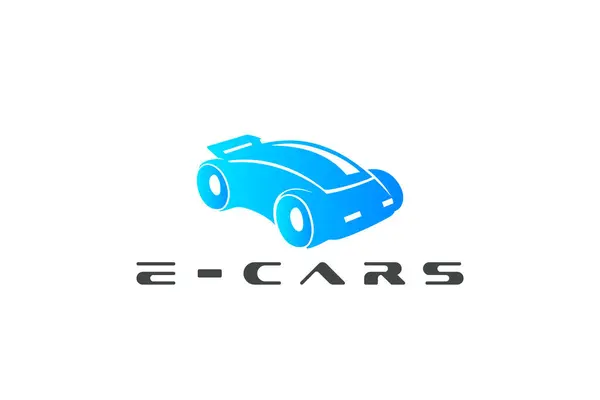Futuristische Elektroauto Logo Auto Repair Service Garage Design Vector Template Stockvektor