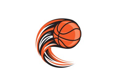 Basketball Ball in Motion Vector design clipart