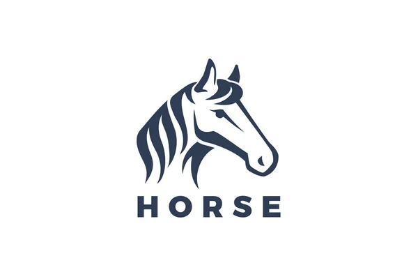 Modelo Vetor Design Logotipo Equestre Cabeça Cavalo Gráficos Vetores