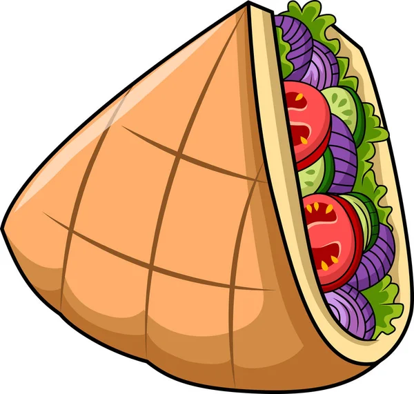 Vektorillustration Von Taco Mexikanischem Essen Auf Weißem Hintergrund lizenzfreie Stockillustrationen