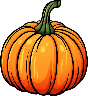 beyaz arkaplanda karikatür kabağı izole