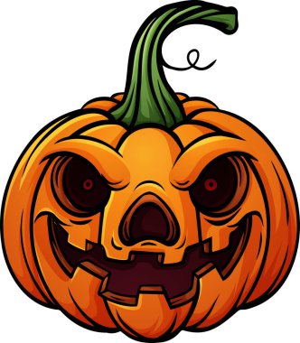 Çizgi film gülümseyen Cadılar Bayramı Balkabağı karakteri