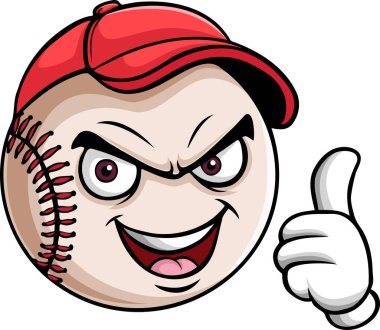 Çizgi film beyzbolu baş parmağını bırakıyor