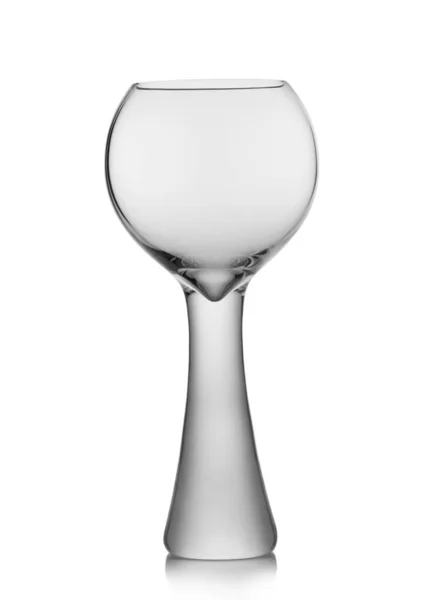 Copa Cristal Champán Vino Forma Globo Blanco — Foto de Stock