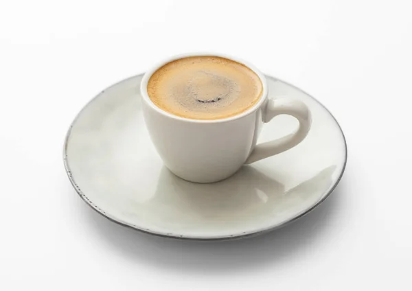 Espresso Small Fresh Coffee Cup White Great Source Energy — Stock Photo, Image