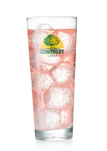 London August 2022 Original Glass Somersby Watermelon Fruit Cider — Stock Photo, Image