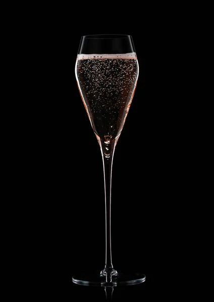 Prosecco Rosa Bicchiere Champagne Rosa Nero — Foto Stock