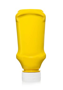 Bir şişe klasik sarı ballı hardal sosu..