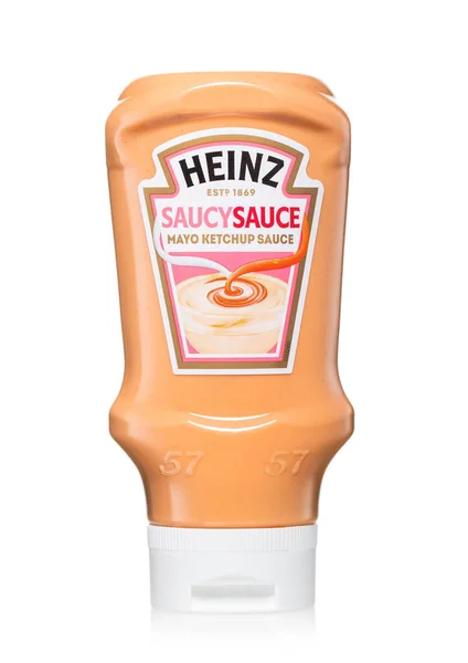 Londres Reino Unido Abril 2023 Botella Salsa Tomate Heinz Mayonesa —  Fotos de Stock