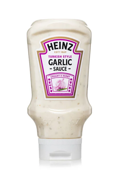 London April 2023 Bottle Heinz Turkish Style Garlic Sauce White — Stock Photo, Image
