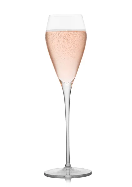 Prosecco Wine Pink Rose Champagne Glass White — Stock Photo, Image