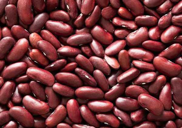Bio Gesunde Trockene Rohe Rote Bohnen Samen Texturierten Hintergrund Stockfoto