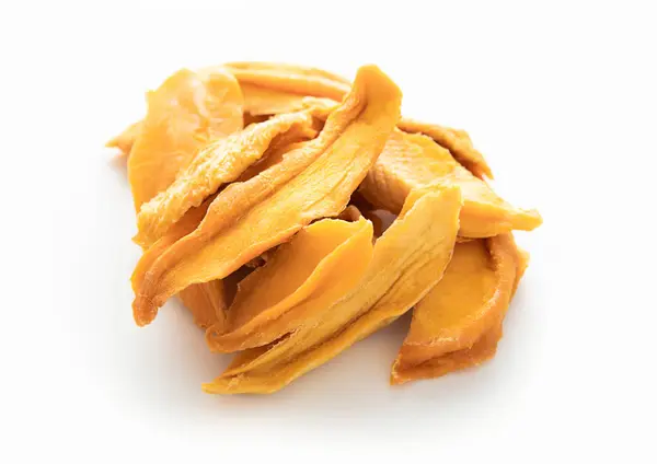 Dried Sweet Organic Mango Slices White Royalty Free Stock Photos