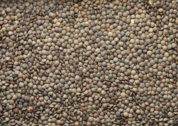 Green Raw Healthy Lentils Grain Seeds Textured Background Stock Picture