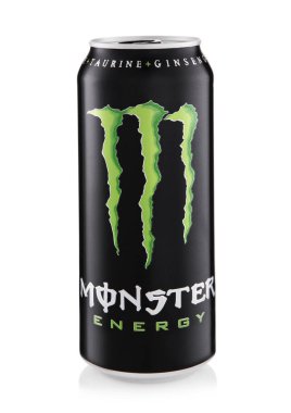 LONDON, İngiltere - 01 Mart 2025: Orijinal Canavar enerjisi Taurine ve kafeinli meşrubat.