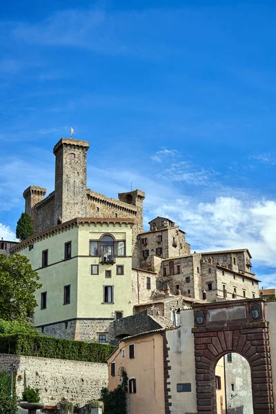Kamenná Brána Hradby Středověkého Hradu Vesnici Bolsena Itálie — Stock fotografie