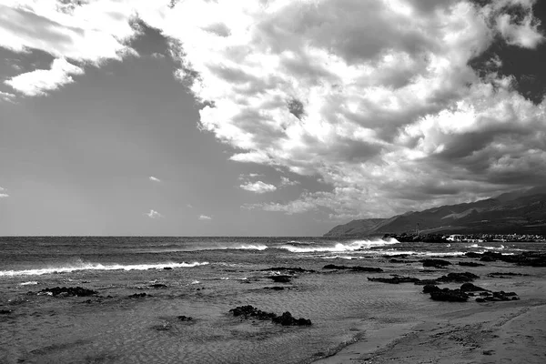 Costa Rochosa Quebra Mar Pedra Pequeno Porto Ilha Creta Grécia — Fotografia de Stock
