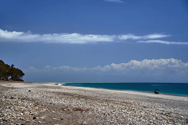 Playa Piedra Mar Jónico Isla Sicilia Italia —  Fotos de Stock